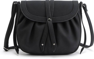 

PINO Girls Casual Black PU Sling Bag