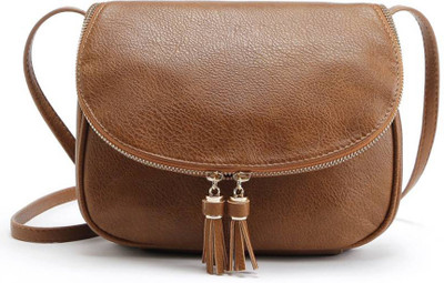 

PINO Girls Casual Brown PU Sling Bag