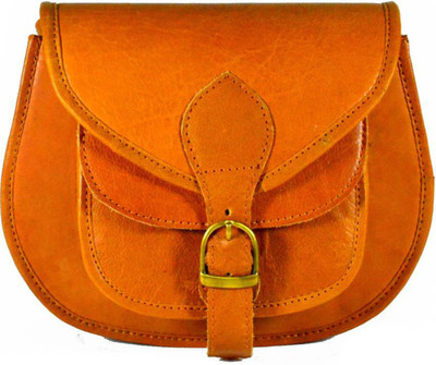 

SN Women Tan Genuine Leather Sling Bag
