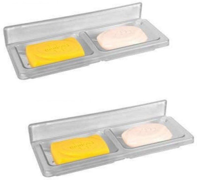 

Flicker unbreakable square double soap dish (2)(clear)