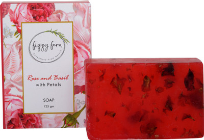 

Fizzy Fern Rose and Basil Soap with Petals(125 g)