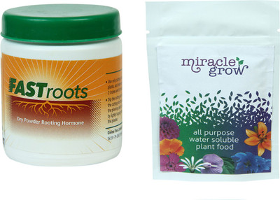 

Divine Tree FASTROOTS Dry Powder Rooting Hormone (50 G)& Miracle Grow All purpose Water Soluble fertilizer(150 G) Soil Manure(200 g Powder)