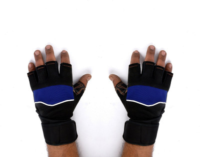 

HEALTH FIT INDIA Pair of Premium Gym Gloves for Men and Women with Wrist Support Quality(Model : KONEX) Gym & Fitness Gloves (, Blue, Black, Black;blue