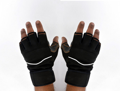 

Venom Pair of Premium Gym Gloves for Men and Women with Wrist Support Quality(Model : KONEX) Gym & Fitness Gloves (Free Size, White, Black), Black;white