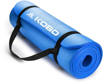 

Kobo 15 mm Blue NBR Athletica Multi-use Thick Exercise , Non-slip and Anti-tear. Great for Hot Yoga and the Gym Blue 15 mm Yoga Mat