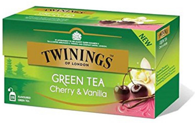 

Twinings Hydrated Vanilla, Cherry Green Tea Bags(25 Bags, Box)