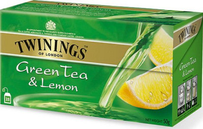 

Twinings Blended Lemon Green Tea Bags(25 Bags, Box)