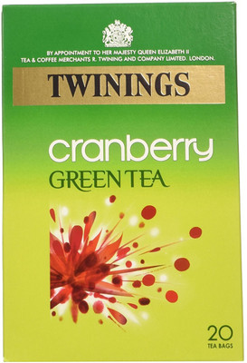 

Twinings Natural Cranberry Green Tea Bags(20 Bags, Box)