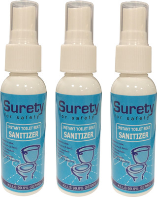 

Surety for Safety Toilet Seat Sanitizer Regular Spray Toilet Cleaner(50 ml, Pack of 3)