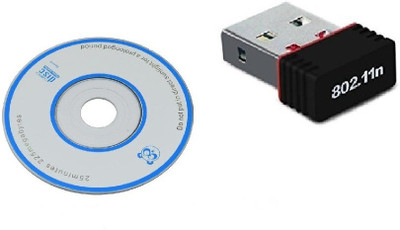 

Etake Mini Wireless Wifi LAN Network 802.11n/g/b For Computers USB Adapter(Black)