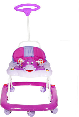 

RIMJHIM TOYS Musical 3-in-1 Walker With Parent Rod(Pink)