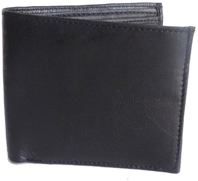 

OODI Men Black Artificial Leather Wallet(10 Card Slots)