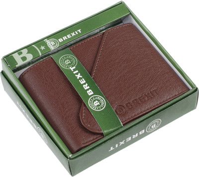 

Brexit Men Brown Artificial Leather Wallet(6 Card Slots)