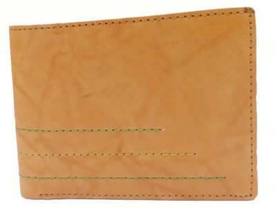 

eRunners Men Brown Genuine Leather Wallet(7 Card Slots), Camel brown