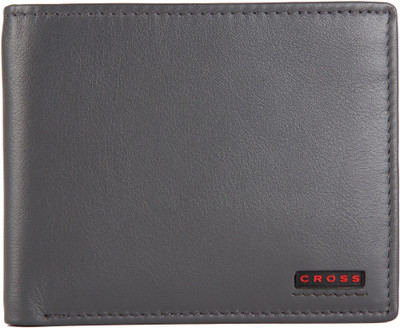 Cross Men Brown, Red Genuine Leather Wallet(8 Card Slots), Stone/red