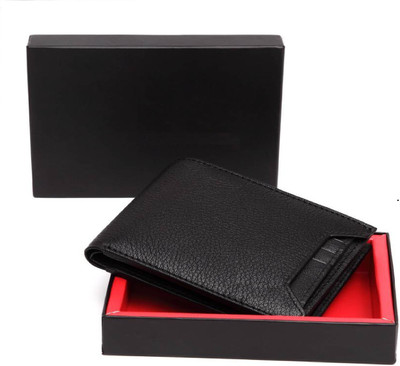 

Micron Men Black Genuine Leather Wallet(3 Card Slots)