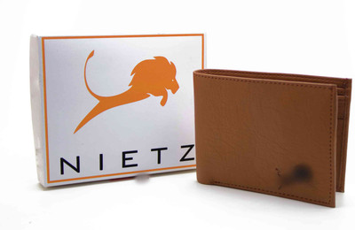 

NIetz Boys Tan Genuine Leather Wallet(5 Card Slots)