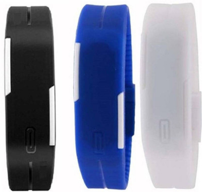 

Talgo New Arrival 2018 Red Robin Season Special RRLEDBUBKWH New Special Collection Digital Led Digital Rectangle Blue ,Black ,White Dial & Blue ,Black ,White Rubber Belt & Atrractive And Comfertable Strap (Combo Of 3) RRLEDBUBKWHNew Special Collection Dig