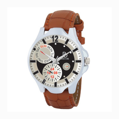 

DECOR BRWN-STRP-1-D65 Modish Watch - For Men