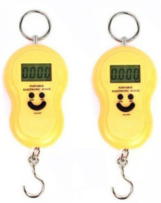 

stepgear smiley 2pcs portable yellow colour Weighing Scale(Yellow)