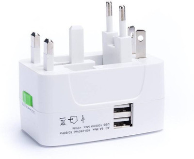 

Oxza Multiplug With USB Worldwide Adaptor(White)