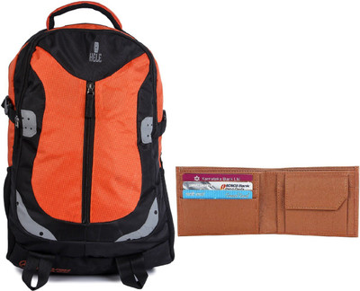 

HELE HWB201 28 L Laptop Backpack(Orange, Black)