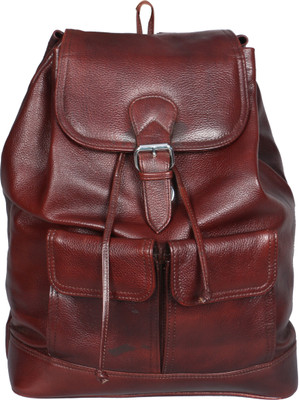 

OBANI Leather Laptop Backpack 18 L Laptop Backpack(Brown)
