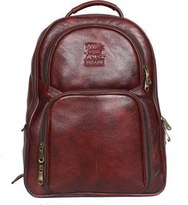 

OBANI Leather Laptop Backpack 18 L Laptop Backpack(Brown)