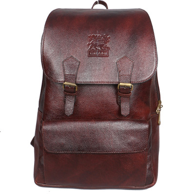 

OBANI Leather Laptop Backpack 18 L Laptop Backpack(Brown)