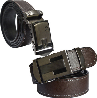 

Sun Shopping Men Formal Brown Synthetic Belt