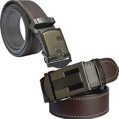 

Sun Shopping Men Formal Brown Synthetic Belt