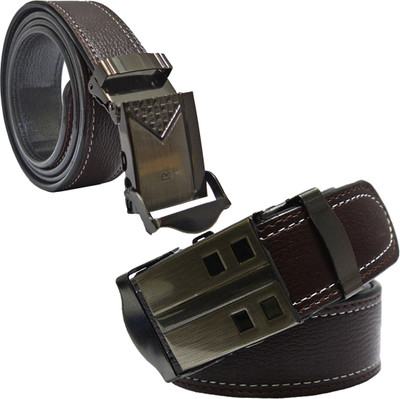 

Sun Shopping Men Formal Brown Synthetic Belt