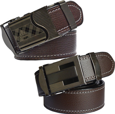 

Sun Shopping Men Formal Brown Synthetic Belt