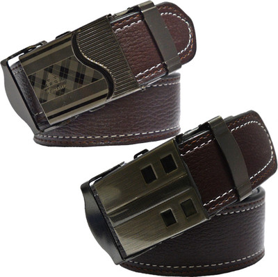 

Sun Shopping Men Formal Brown Synthetic Belt