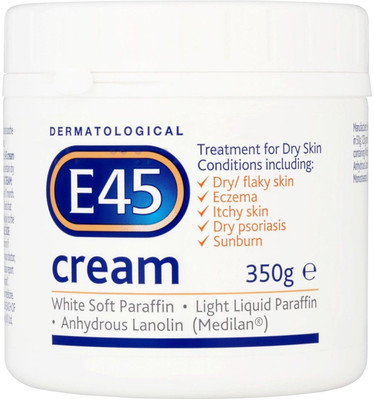 

E-45 Moisturising Cream 350g-Best Clinically proven to treat and soothe dry, itching, flaking, chapped, rough and calloused skin, sunburn skin and Eczema & Psoriasis treatment(350 g)
