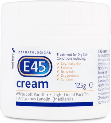 

E-45 Dermatological Cream for Treatment of Dry Skin Conditions including: Dry/ flaky skin, Eczema, Itchy skin, Dry psoriasis, Sunburn(250 g)