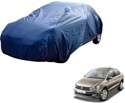 MOCKHE Car Cover For Volkswagen Vento (Without Mirror Pockets)(Blue)
