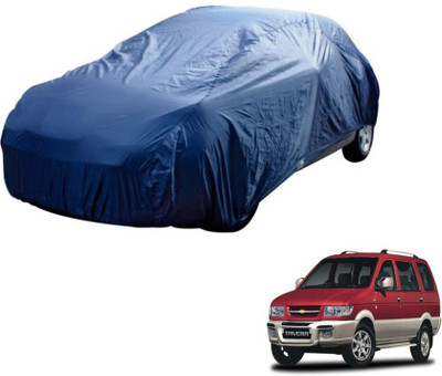 MOCKHE Car Cover For Chevrolet Tavera (Without Mirror Pockets)(Blue)