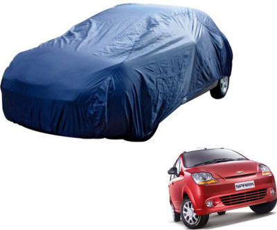 MOCKHE Car Cover For Chevrolet Spark (Without Mirror Pockets)(Blue)