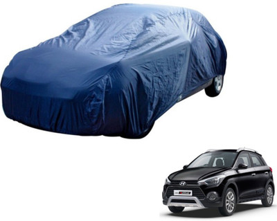 MOCKHE Car Cover For Hyundai i20 Active (Without Mirror Pockets)(Blue)