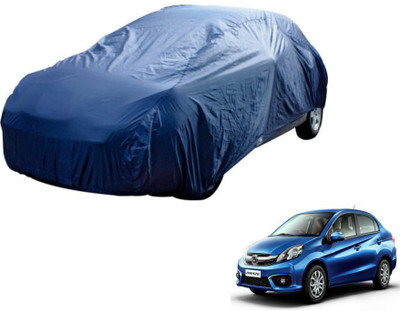 MOCKHE Car Cover For Honda Amaze (Without Mirror Pockets)(Blue)