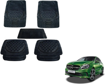 MOCKHE Rubber, Plastic Standard Mat For  Mercedes Benz A-Class(Black)