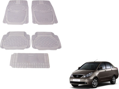 MOCKHE Rubber, Plastic Standard Mat For  Tata Indigo CS(Clear)