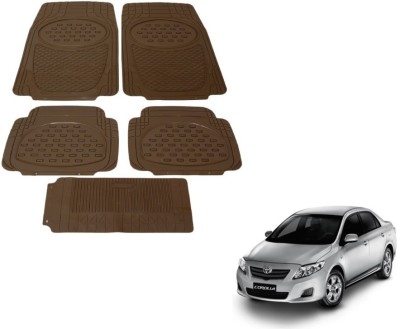 MOCKHE Rubber, Plastic Standard Mat For  Toyota Corolla(Beige)