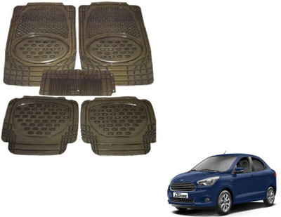MOCKHE Rubber, Plastic Standard Mat For  Ford Aspire(Grey)