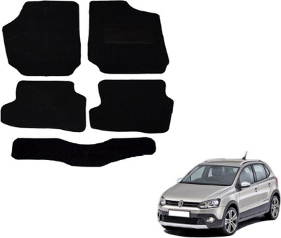 MOCKHE Fabric Standard Mat For  Volkswagen Polo Cross(Black)