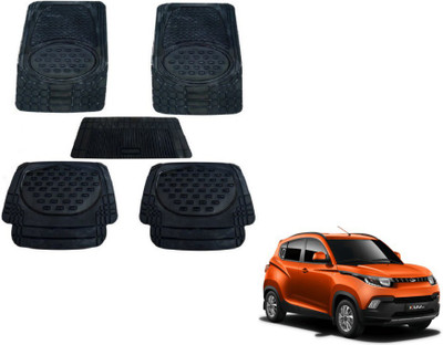 MOCKHE Rubber, Plastic Standard Mat For  Mahindra KUV 100(Black)