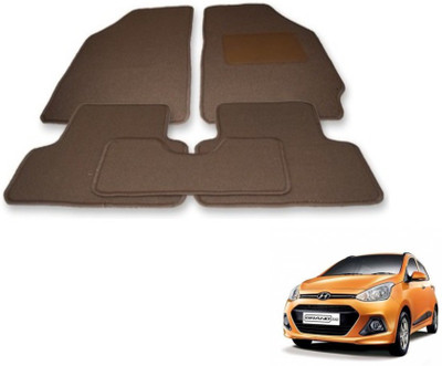 MOCKHE Fabric Standard Mat For  Hyundai Grand i10(Beige)