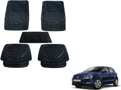 MOCKHE Rubber, Plastic Standard Mat For  Volkswagen Polo(Black)