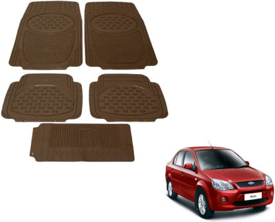 MOCKHE Rubber, Plastic Standard Mat For  Ford Ikon(Beige)